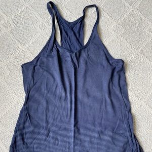 Navy Lulu running tank in Run tech fabric